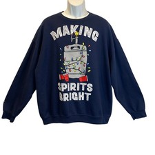 Felpa natalizia Jerzees fusto birra MAKING SPIRITS BRIGHT natalizia taglia 2XL