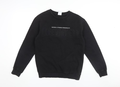 Felpa pullover zara uomo nero - pullover,