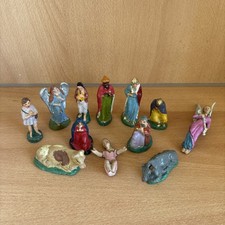 Presepe 12 Personaggi 7 Cm In Gesso Antico