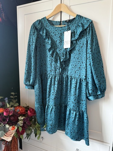 Zara mini abito blu - mini, teal