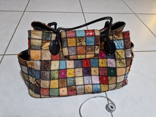 Borsa artigianale pitone - borsa,