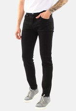 Jeans Uomo Slim Fit Pantaloni Denim Cinque Tasche Elasticizzato Blu Nero