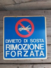 Cartello Stradale Vintage Rimozione Forzata Carro Attrezzi