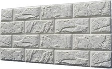 Carta Da Parati Adesiva 3d Mattoni Bianchi 30 x 60 - Insonorizzante - Wall Decor