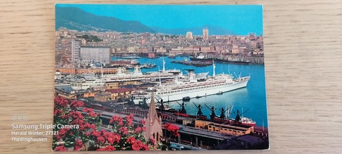 Cartolina genova porto - genova,