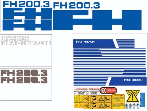Adesivi decal fiat hitachi - adesivi,