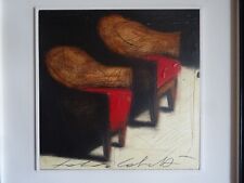 Fabio CALVETTI; "Poltrone"; 2001; olio su tavola; 30 x 30