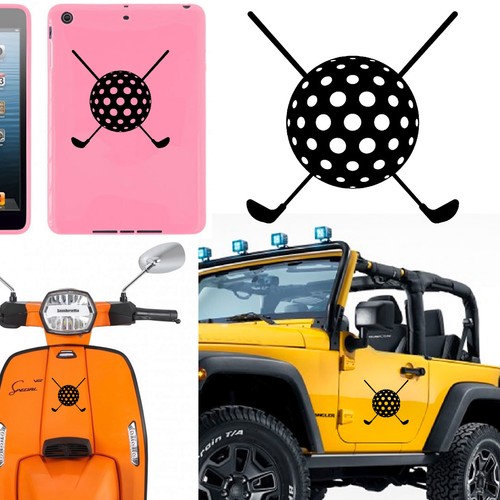 Palla golf adesivo in - palla, da