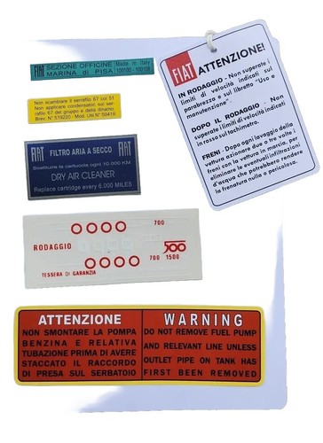Kit adesivi fiat 500epoca l - fiat,