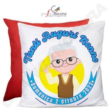 FESTA DEI NONNI Cuscino Quadrato Tanti Auguri Nonno idea regalo