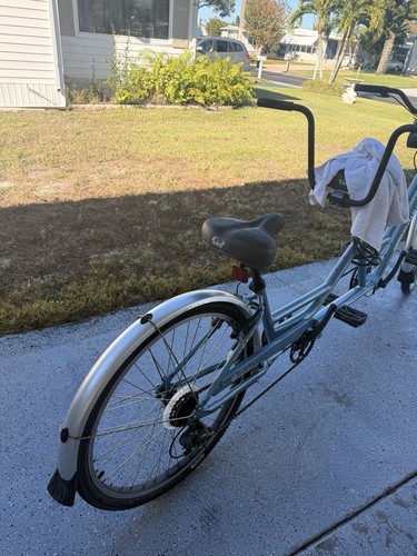 Tandem bicycle silver - tandem, bicycle,