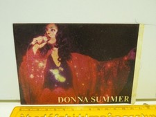 vecchio adesivo cartolina vintage DONNA SUMMER cantante anni 70 con microfono di