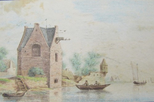 Antico dipinto acquerello