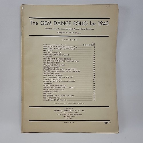 The gem dance folio - folio, per