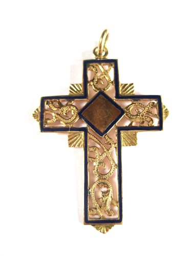 Antico pendente croce oro - pendente,