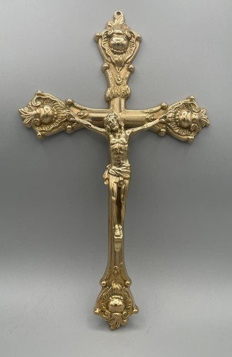Crocifisso parete ottone - da,
