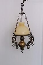 Lampadario Art Déco vetro e metallo Lampada a sospensione