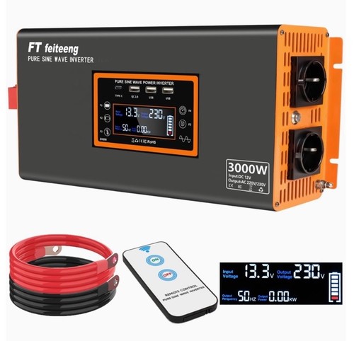 Inverter onda pura 3000w - onda, 3000w/6000w