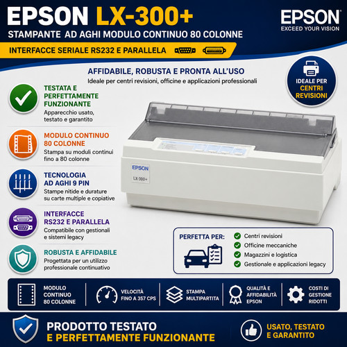 Epson 300 stampante - lx-300+, ✅