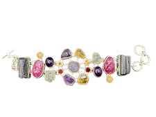 Moda Positano Gioielli - Collezione Zaffiro - Bracciale Ag925 Rubino, Tormalina