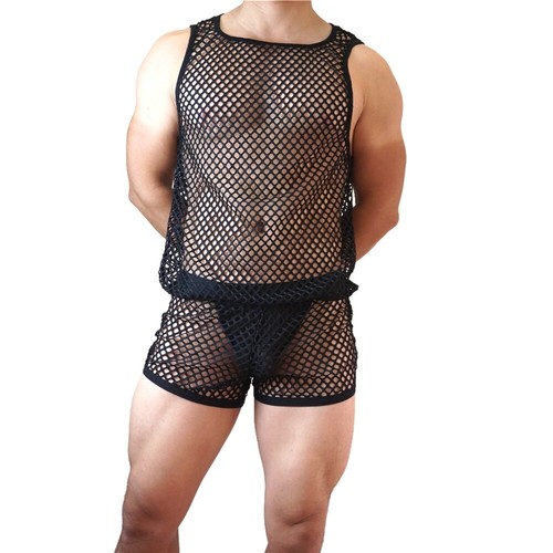 Canottiere uomo rete