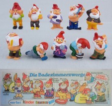 SORPRESINE KINDER FERRERO SERIE VINTAGE GNOMI AL BAGNO ENTRA SCEGLI FIGURE RAR
