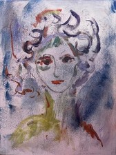 Ernesto Treccani Opera unica Olio Su Tela 40x30 cm Autentica Su Foto