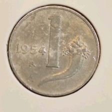 1 Lira 1954 Italia In Ottima