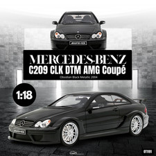 1:18 Otto Mobile Mercedes CLK DTM AMG Coupe C209 Obsidian Black OT1191 NUOVO NEW