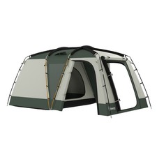 Outsunny Tenda da Campeggio 4 Posti con Zona Notte e Giorno Verde