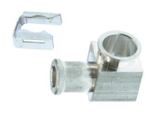 Pezzo a L per Iniettore Keihin 12mm GPL GPL Autogas Alluminio per Iniettori Singoli