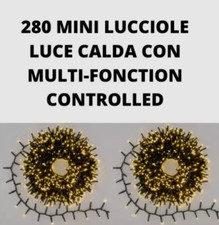 NATALE LUCI 280 MINILUCCIOLE LUCE GIALLA CALDA LAMPADINE PER ALBERO E/O PRESEPE