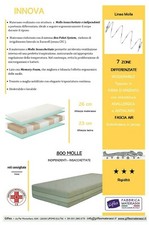 Materasso Molle insacchettate +memory Singolo 80 x 200