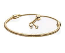 bracciale pandora originale  oro giallo con scatola originale regolabile 28 cm