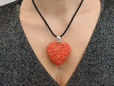 Collana donna cuore rosso