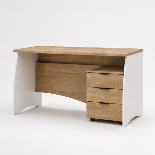 Scrivania con cassetti e - 3,
