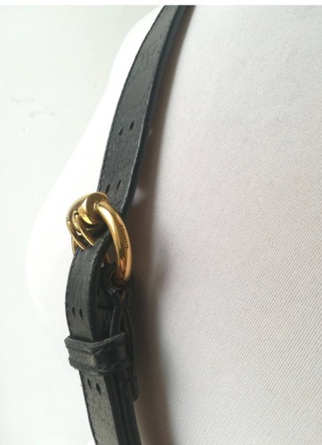 Gucci cintura pelle nera - cintura, in