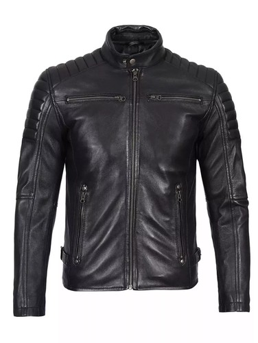 Men quilted motorcycle - men's,