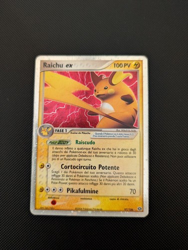 Carta pokemon raichu 106 - pokemon, ex
