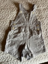 Pagliaccetto corto maglione blu Petit Patapon Seersucker 9M ragazzo ragazza