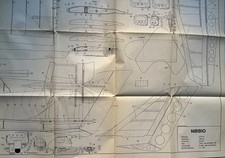 2 TAVOLE COSTRUTTIVE AEROMODELLO NIBBIO , LUIS P. CEREZO MARCOS