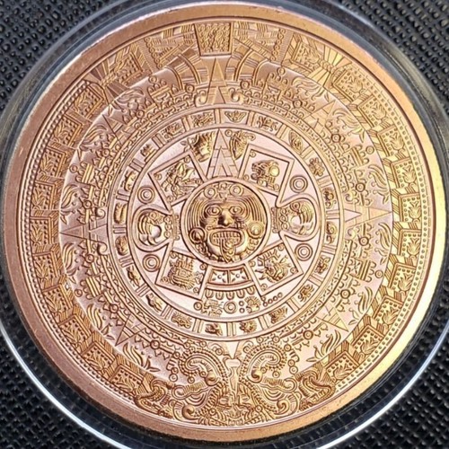 Calendario azteco rame - , rotondo