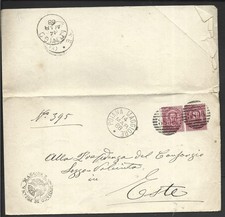1888 10C COPPIA SU BUSTA DA