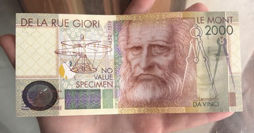 Banconota leonardo vinci - leonardo,