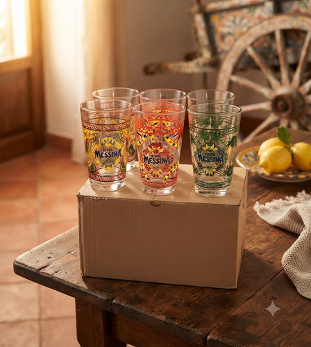 Birra messina set bicchieri - messina, 6