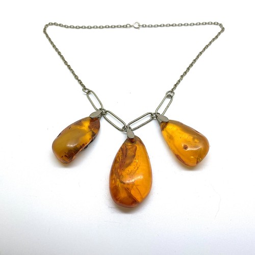Antica collana ambra perline
