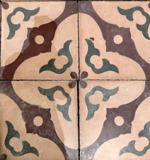 Lotto 18 pezzi cementine antiche pavimento mattoni piastrelle floreali 2
