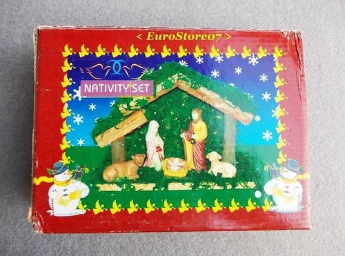 Presepe legno con 5 - presepe, in