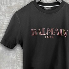 T-shirt Balmain nera con