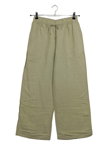 Pantaloni donna beige lino - pantaloni,